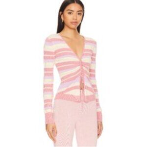 Mid-weight Lovers and Friends Pink and Lilac Striped Sweater